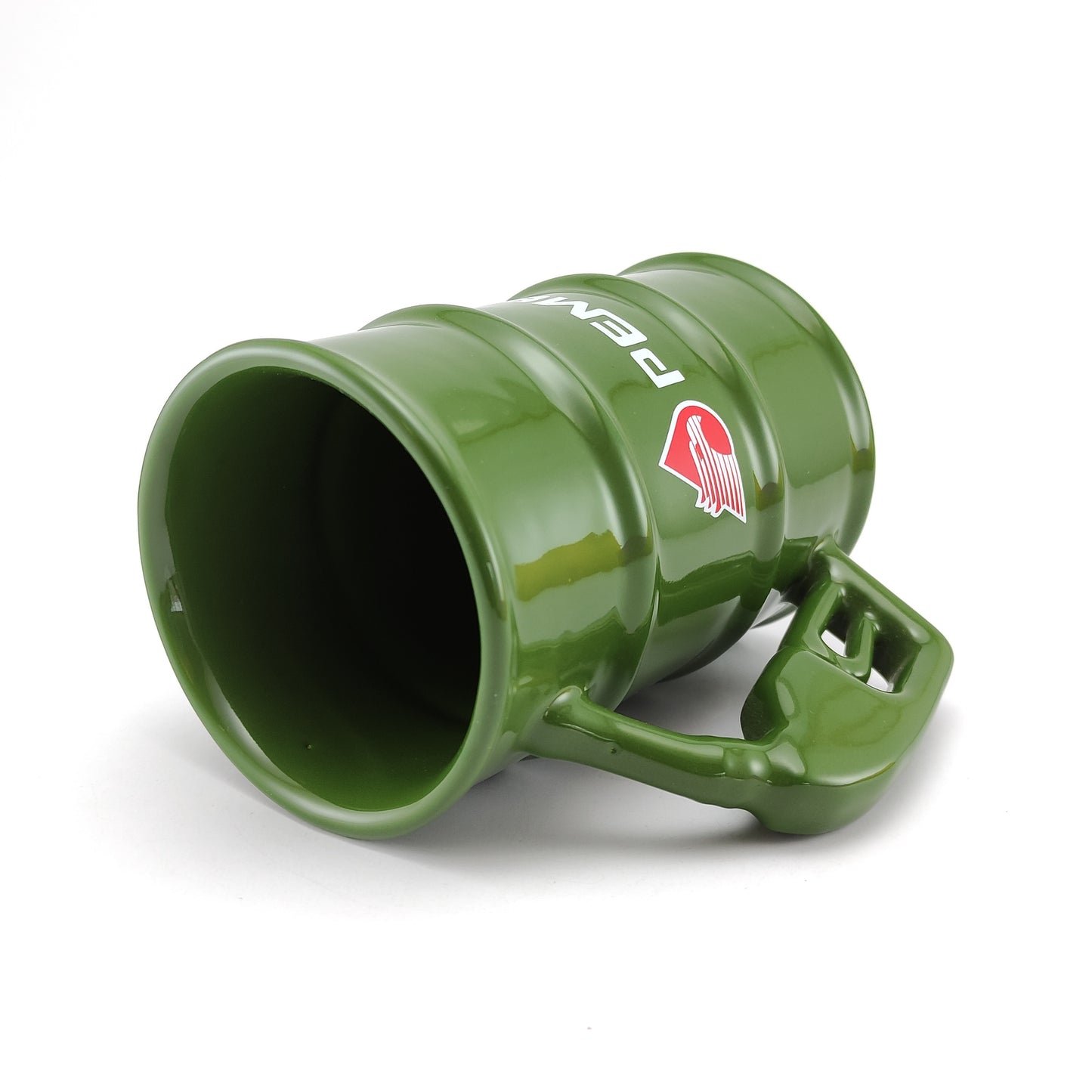 Taza barril verde logo PEMEX