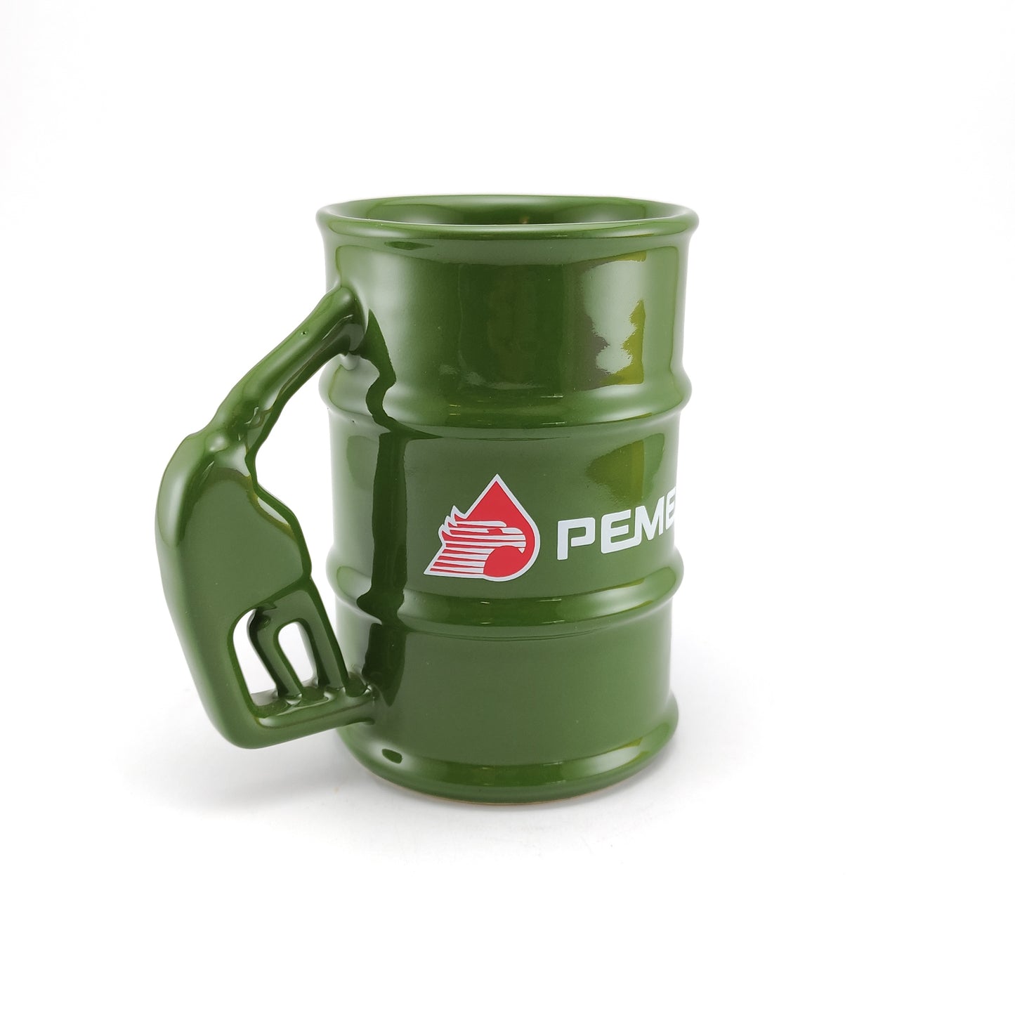 Taza barril verde logo PEMEX