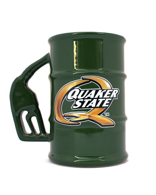 Taza Barril verde con logo Quaker State
