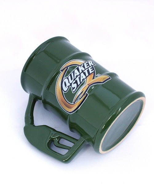 Taza Barril verde con logo Quaker State