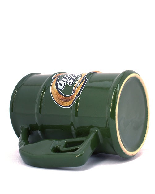 Taza Barril verde con logo Quaker State