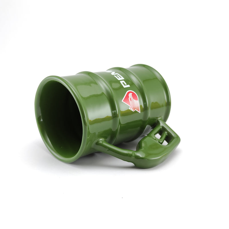 Taza barril verde logo PEMEX